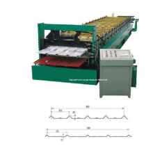 Alta velocidad construcción material doble capa haciendo hoja de techos de metal formando equipo